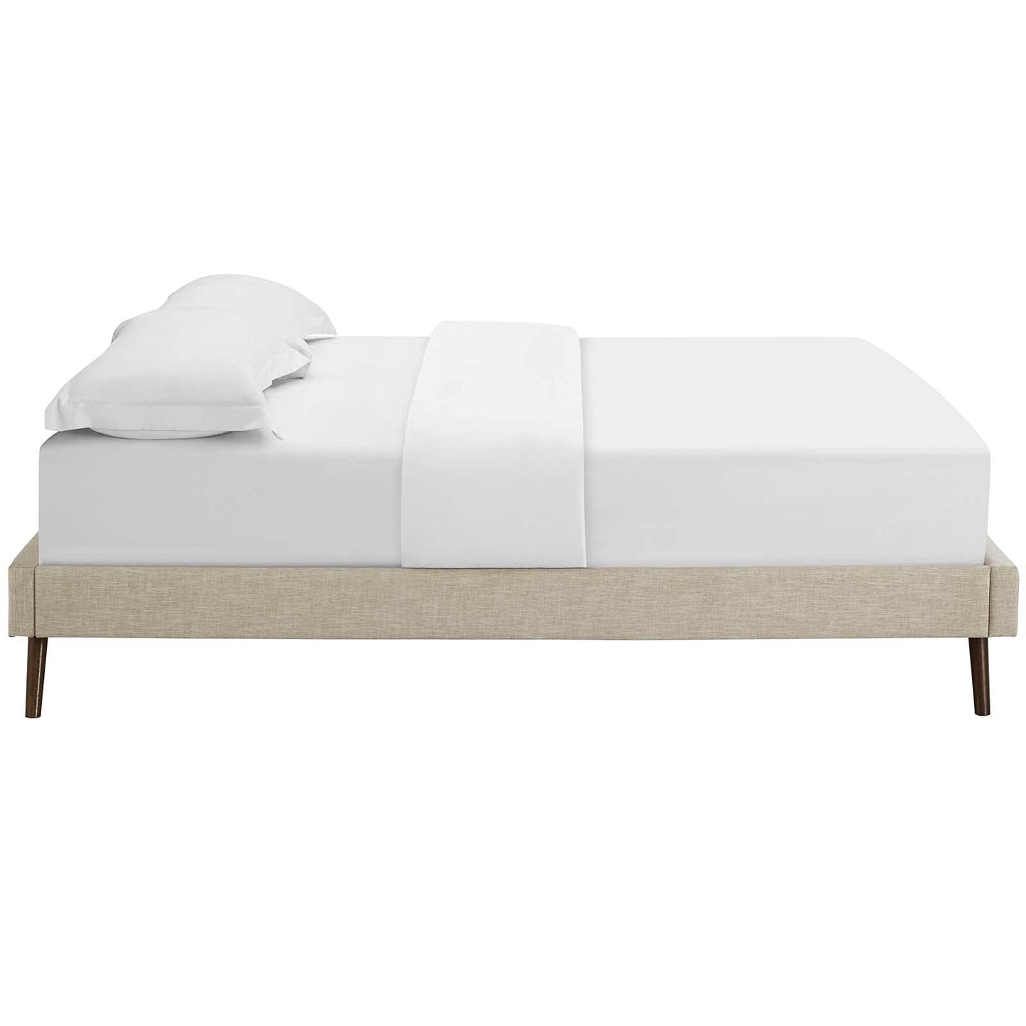 Bed | CasaFoyer Loryn Platform Bed | Solid Wood Frame | Polyester Upholstery | No Box Spring Needed | Memory Foam Compatible | Stylish Headboard Options | Modern Bedroom Décor | casafoyer.myshopify.com