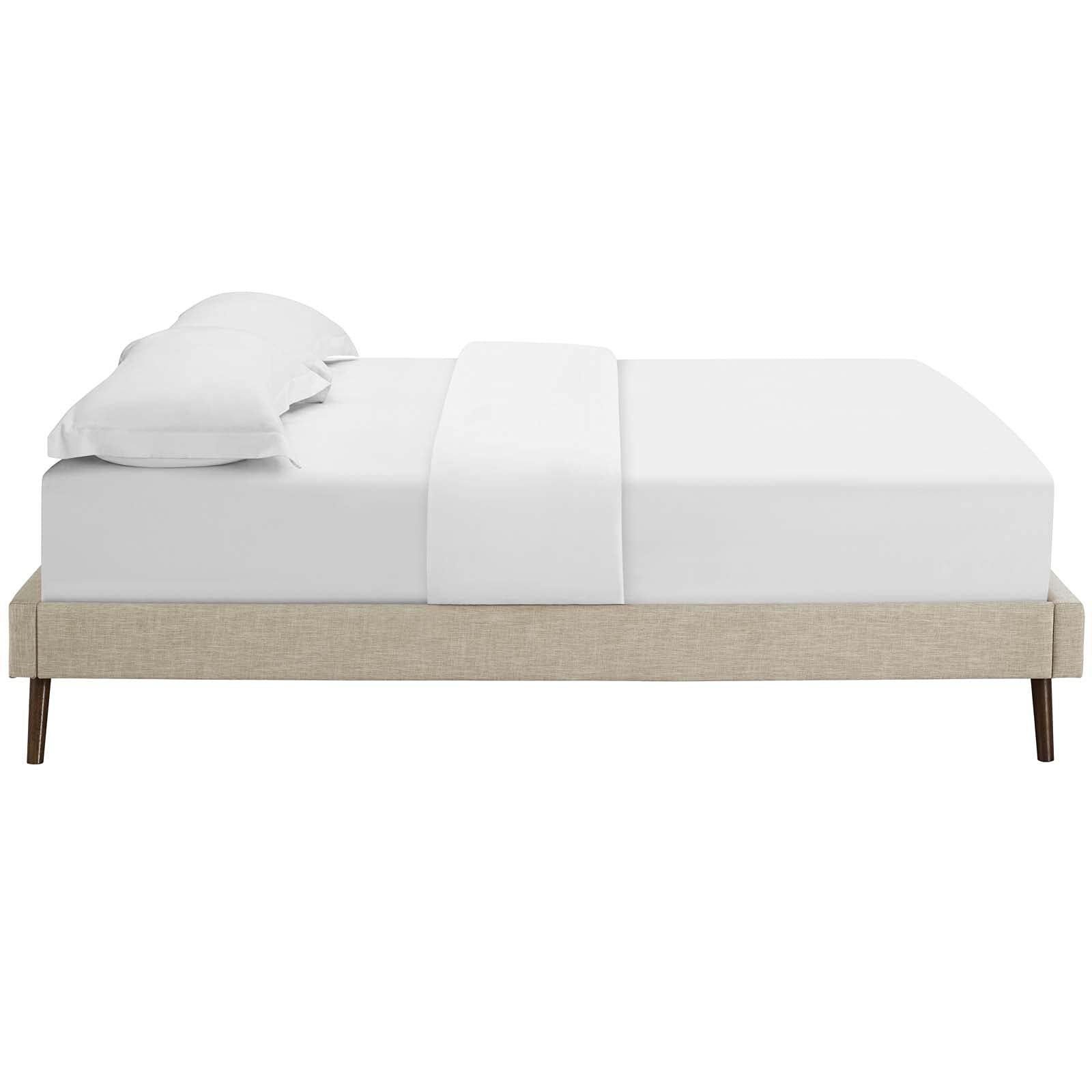 Bed | CasaFoyer Loryn Platform Bed | Solid Wood Frame | Polyester Upholstery | No Box Spring Needed | Memory Foam Compatible | Stylish Headboard Options | Modern Bedroom Décor | casafoyer.myshopify.com