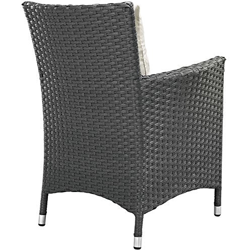 kitchen and dining room sets | CasaFoyer Sojourn Outdoor Patio Furniture Set | 7 Piece Dining Collection | Sunbrella Cushions | Synthetic Rattan Weave | Aluminum Frame | casafoyer.myshopify.com