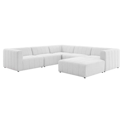 sofas | CasaFoyer Bartlett Upholstered Fabric 6-Piece Sectional Sofa | Retro Modern Style | Dense Foam Padding | Solid Wood Frame | Modular Connectors | Non-Marking Foot Caps | casafoyer.myshopify.com