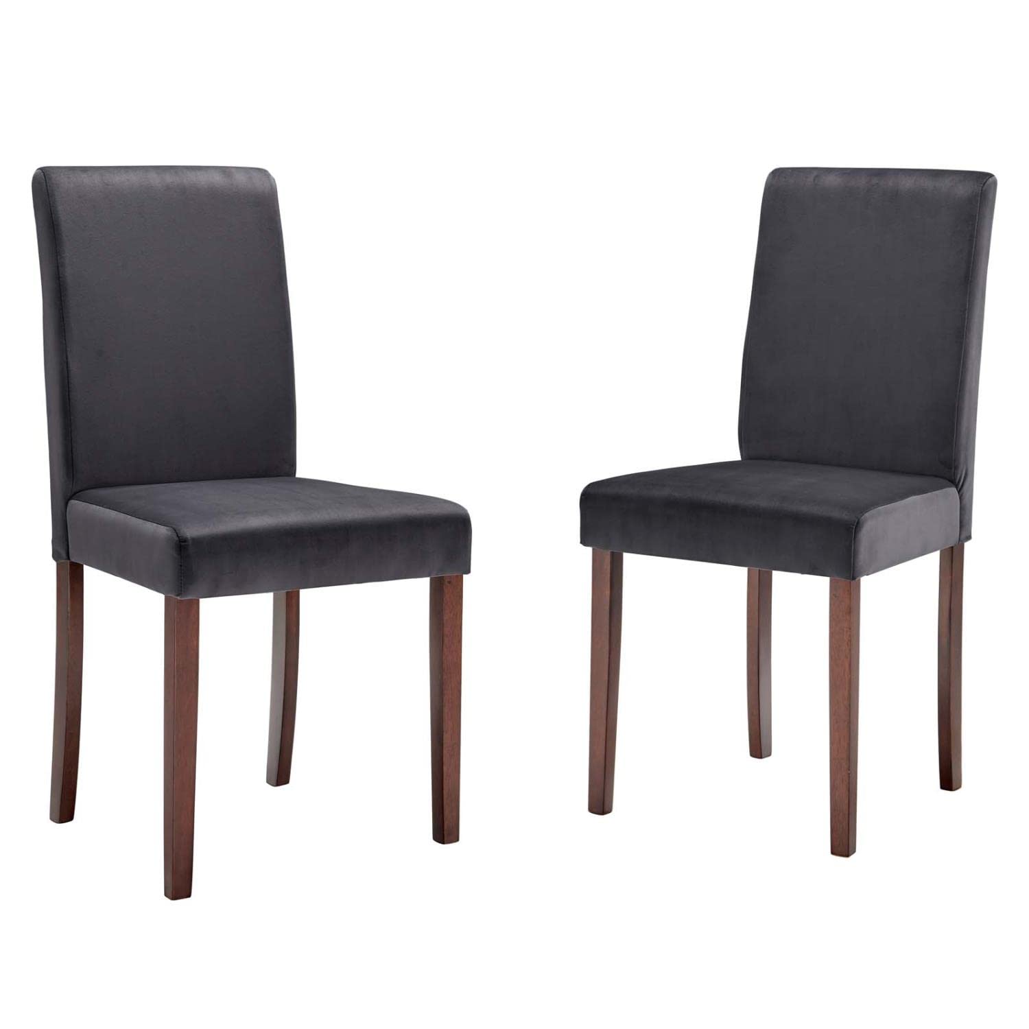 home office desk chairs | CasaFoyer Prosper Modern Velvet Upholstered Parsons Dining Chair Set | Elegant, Sturdy, Comfortable | Perfect for Dining, Living Room, Office | Gray (Set of 2) | casafoyer.myshopify.com