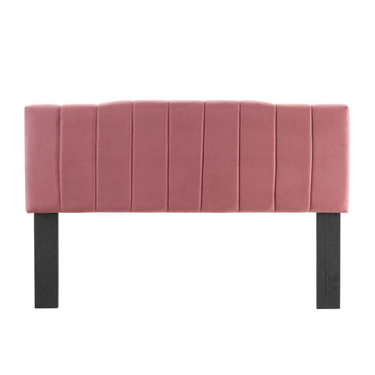 Bed | CasaFoyer Camilla Channel Tufted Performance Velvet King/California King Headboard | Retro Charm, Stain-Resistant, Adjustable Mounting Positions | casafoyer.myshopify.com