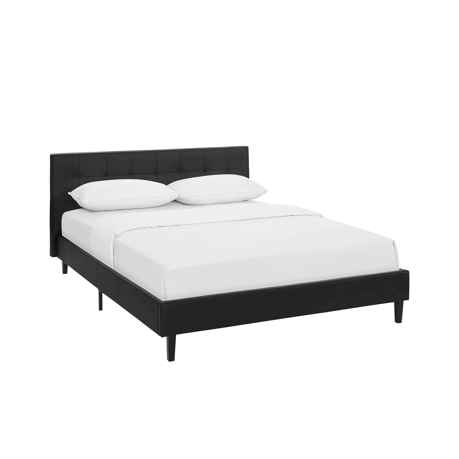 adjustable bed bases | CasaFoyer Linnea Platform Bed | Elegant Vinyl Headboard | Solid Wood Legs | No Box Spring Needed | Versatile for Memory Foam, Spring, Latex, Hybrid Mattresses | Chic-Luxe Design | Weight Capacity 1300 lbs | Queen Size | casafoyer.myshopify.com