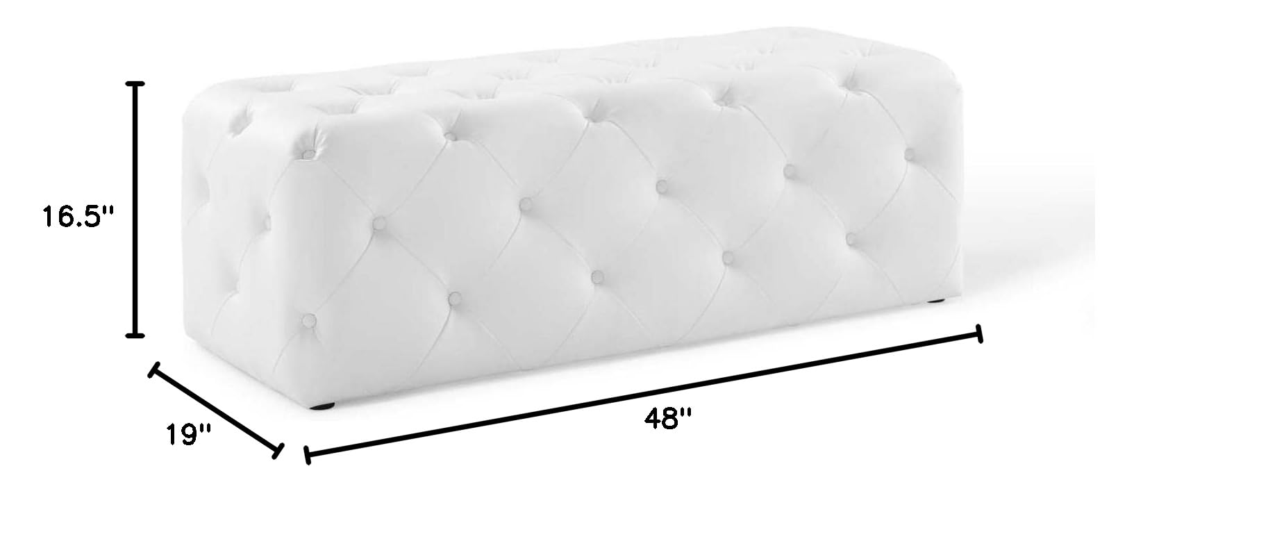 ottomans | CasaFoyer Amour 48 Tufted Button Entryway Bench | Sleek Faux Leather Upholstery | Plush Foam Padding | 500 lbs Weight Capacity | Enhance Your Interior Design | casafoyer.myshopify.com