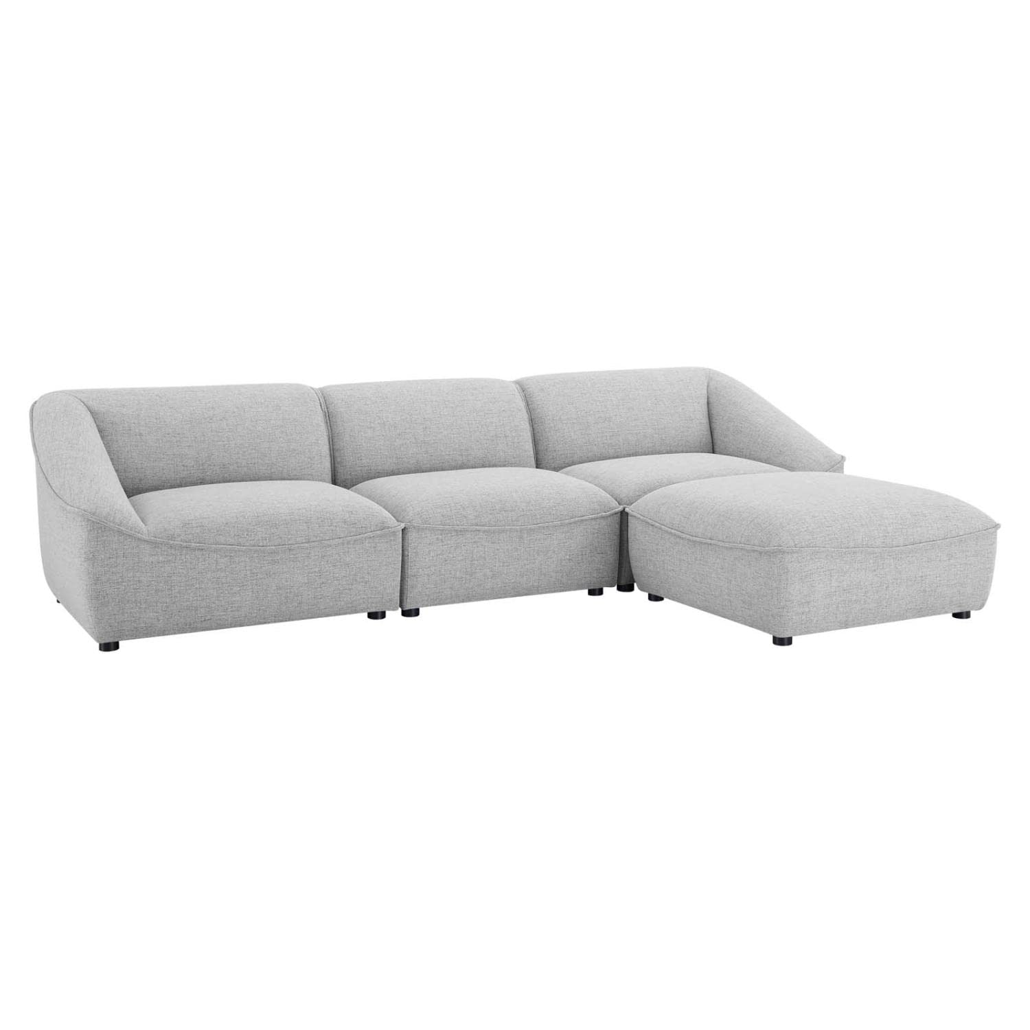 kitchen and dining room sets | CasaFoyer Comprise Upholstered 4-Piece Living Room Set | Ultimate Comfort & Relaxation | Casual Style | French Piping | Dense Foam Padding | Solid Wood Construction | Light Gray | casafoyer.myshopify.com