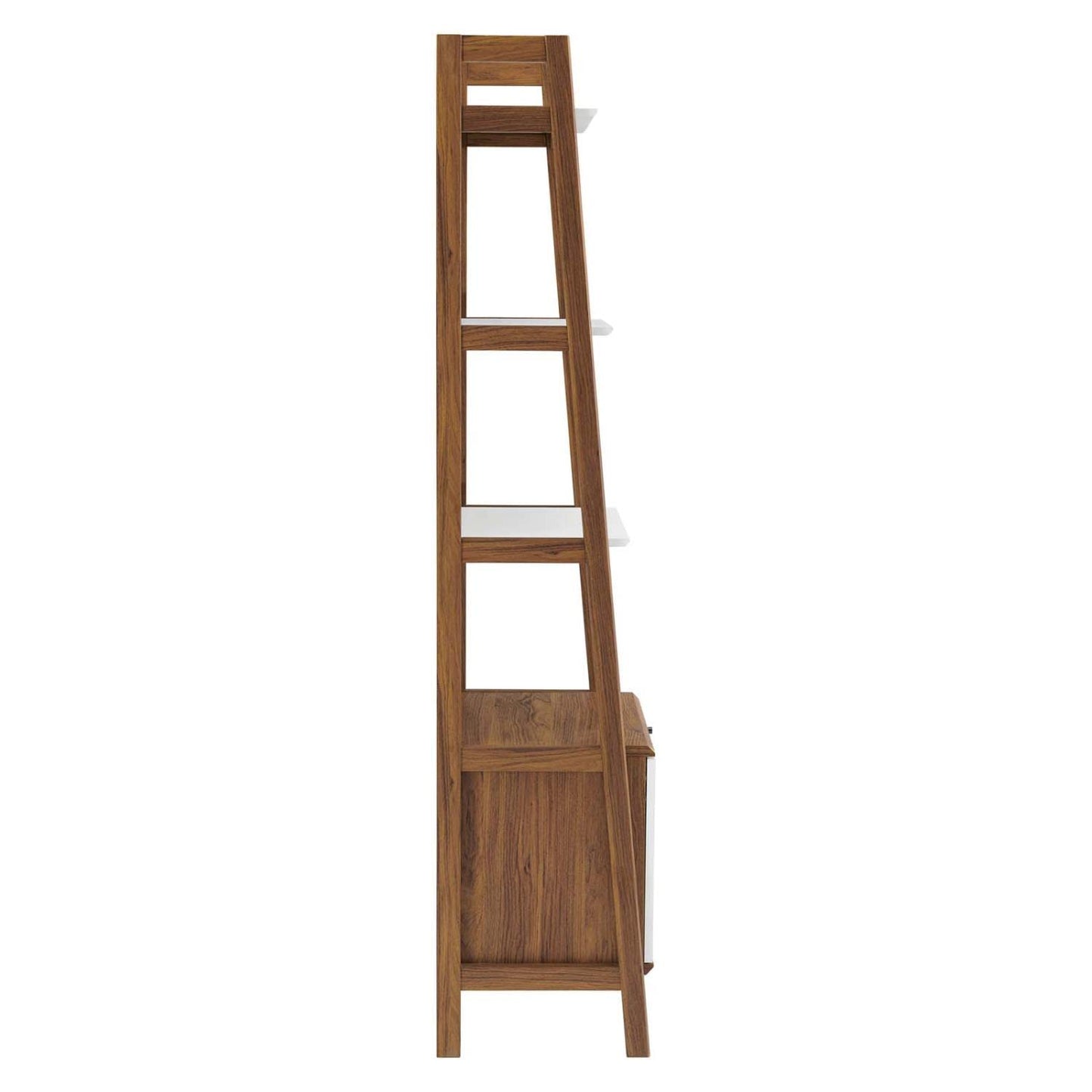 bookcases | Ergode Bixby 21 Bookshelf | Walnut White | Stylish & Durable Storage & Display Stand | Ample Space for Books & Decorative Items | casafoyer.myshopify.com