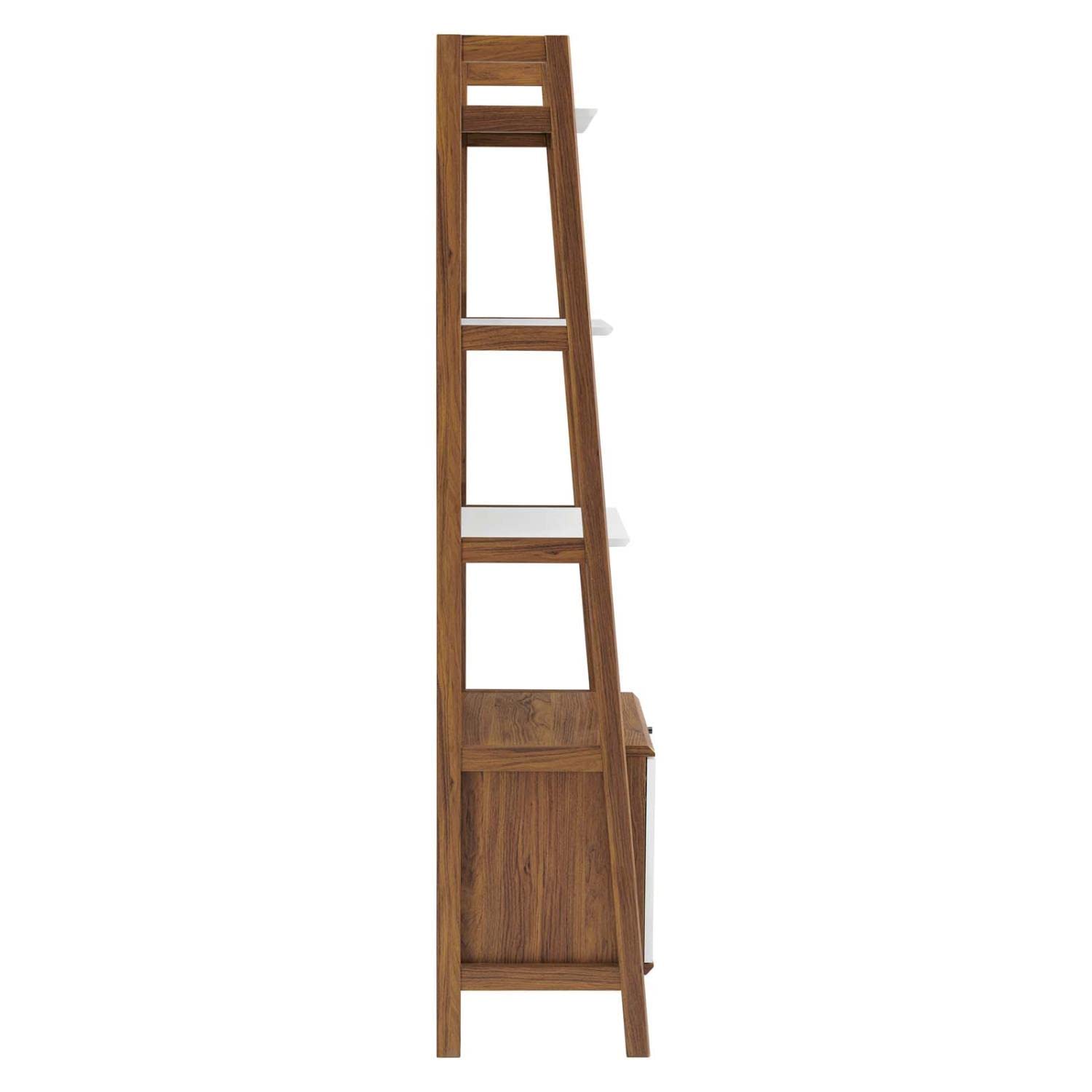 bookcases | Ergode Bixby 21 Bookshelf | Walnut White | Stylish & Durable Storage & Display Stand | Ample Space for Books & Decorative Items | casafoyer.myshopify.com