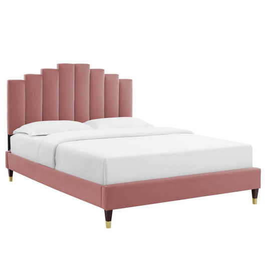 adjustable bed bases | CasaFoyer Elise Performance Velvet King Platform Bed | Glamorous Deco Style | Stain-Resistant Velvet Upholstery | Gold Metal Legs | Supports Various Mattress Types | Sturdy Construction | 800 lbs Weight Capacity | casafoyer.myshopify.com