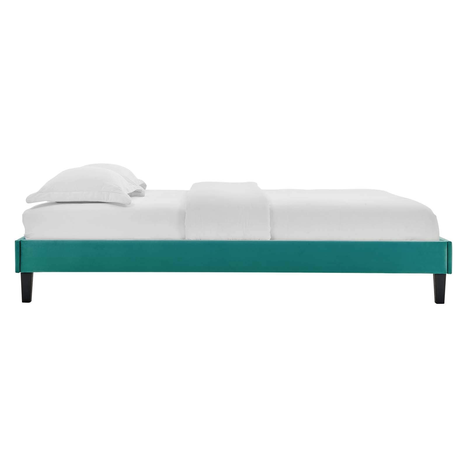 adjustable bed bases | CasaFoyer Reign Performance Velvet Twin Platform Bed Frame | Elegant, Sturdy, No Box Spring Needed | Teal | 800 lbs Weight Capacity | casafoyer.myshopify.com