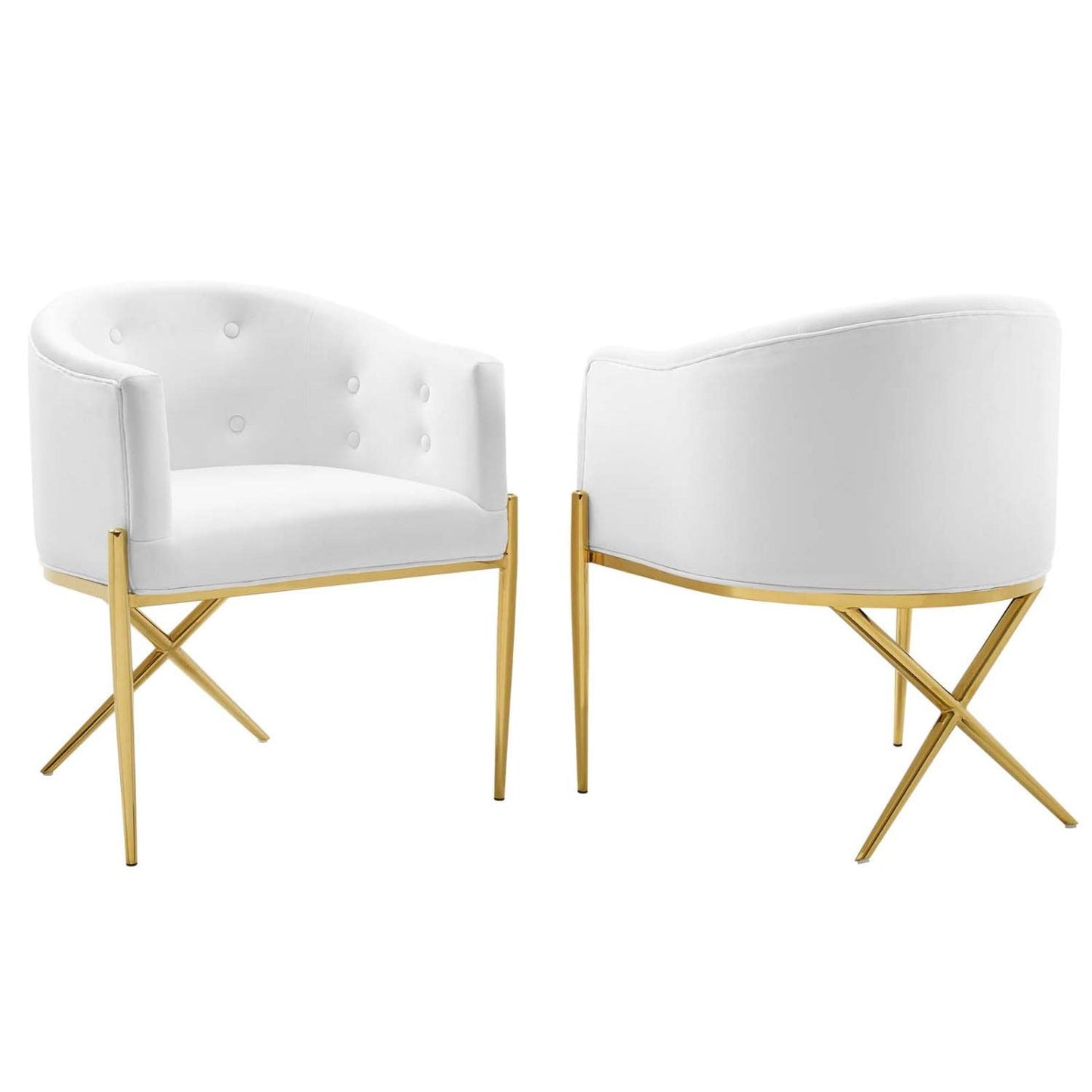 home office desk chairs | CasaFoyer Savour Tufted Performance Velvet Accent Dining Armchair | Stain-Resistant | Comfortable | Durable | Set of 2 | Luxury & Sophistication for Dining Room or Living Space | casafoyer.myshopify.com