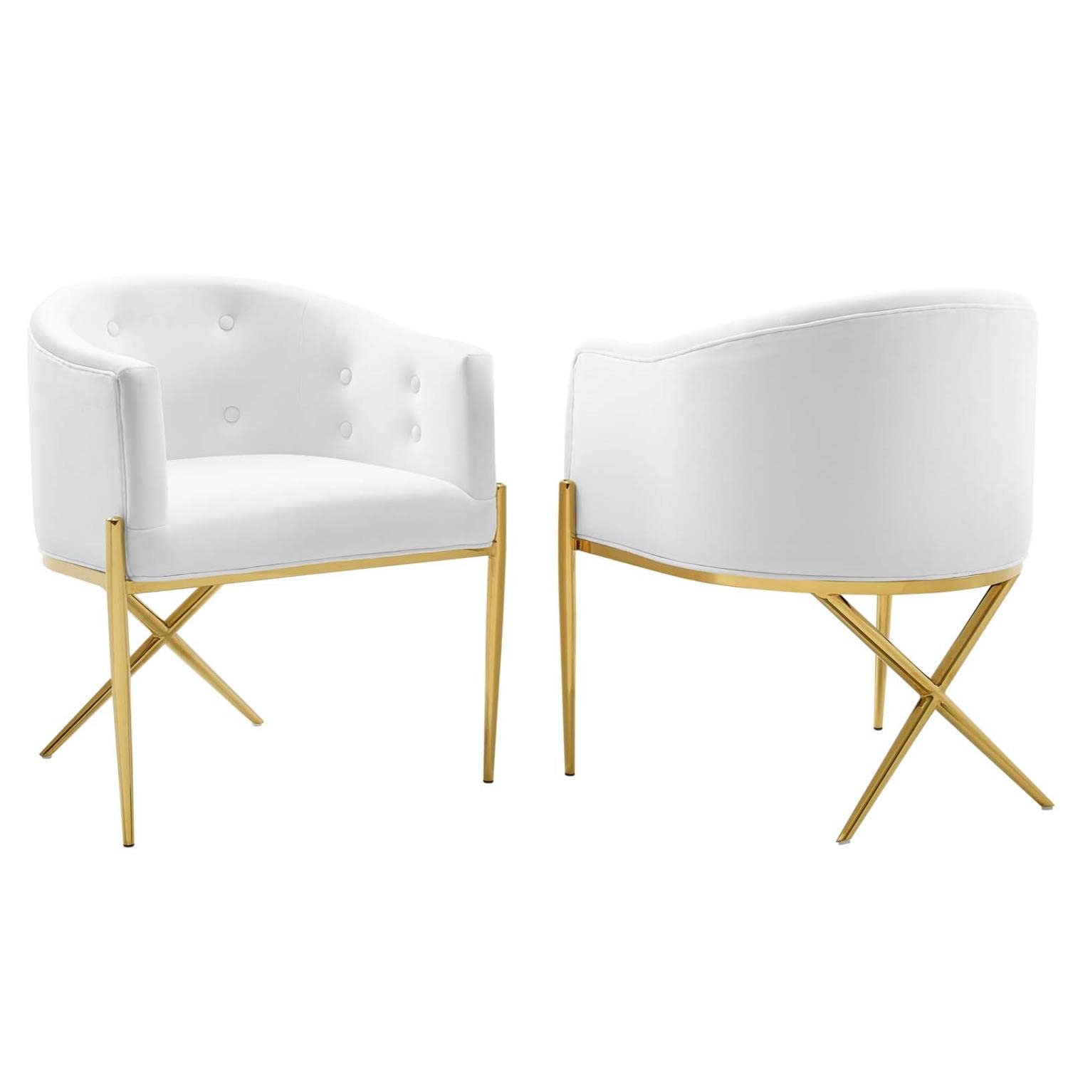 home office desk chairs | CasaFoyer Savour Tufted Performance Velvet Accent Dining Armchair | Stain-Resistant | Comfortable | Durable | Set of 2 | Luxury & Sophistication for Dining Room or Living Space | casafoyer.myshopify.com