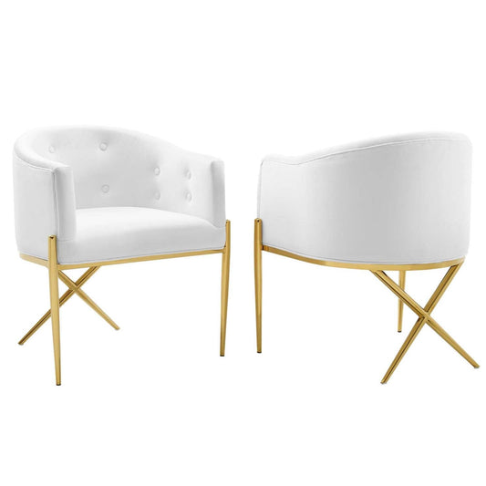 home office desk chairs | CasaFoyer Savour Tufted Performance Velvet Accent Dining Armchair | Stain-Resistant | Comfortable | Durable | Set of 2 | Luxury & Sophistication for Dining Room or Living Space | casafoyer.myshopify.com