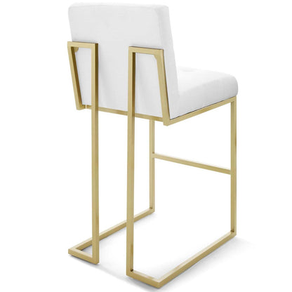 barstools | CasaFoyer Privy Bar Stool Set of 2 | Modern Elegance | Fabric Upholstery | Geometric Base | Footrest | No Assembly | 331 lbs Capacity | casafoyer.myshopify.com