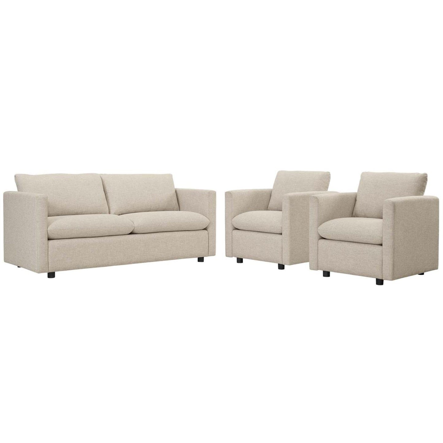kitchen and dining room sets | CasaFoyer Activate Upholstered Fabric Sofa and Armchair Set | Cozy & Versatile | Soft Polyester Fabric | Modern Design | Sturdy & Durable | Includes Sofa & 2 Armchairs | casafoyer.myshopify.com