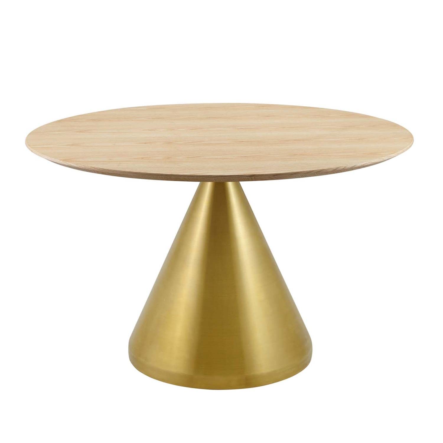 patio dining tables | CasaFoyer Tupelo 47 Dining Table | Modern Style | Mid-Century Influence | Organic Shape | Gold Metal Base | Easy to Clean | Non-Marking Ring | Assembly Required | casafoyer.myshopify.com