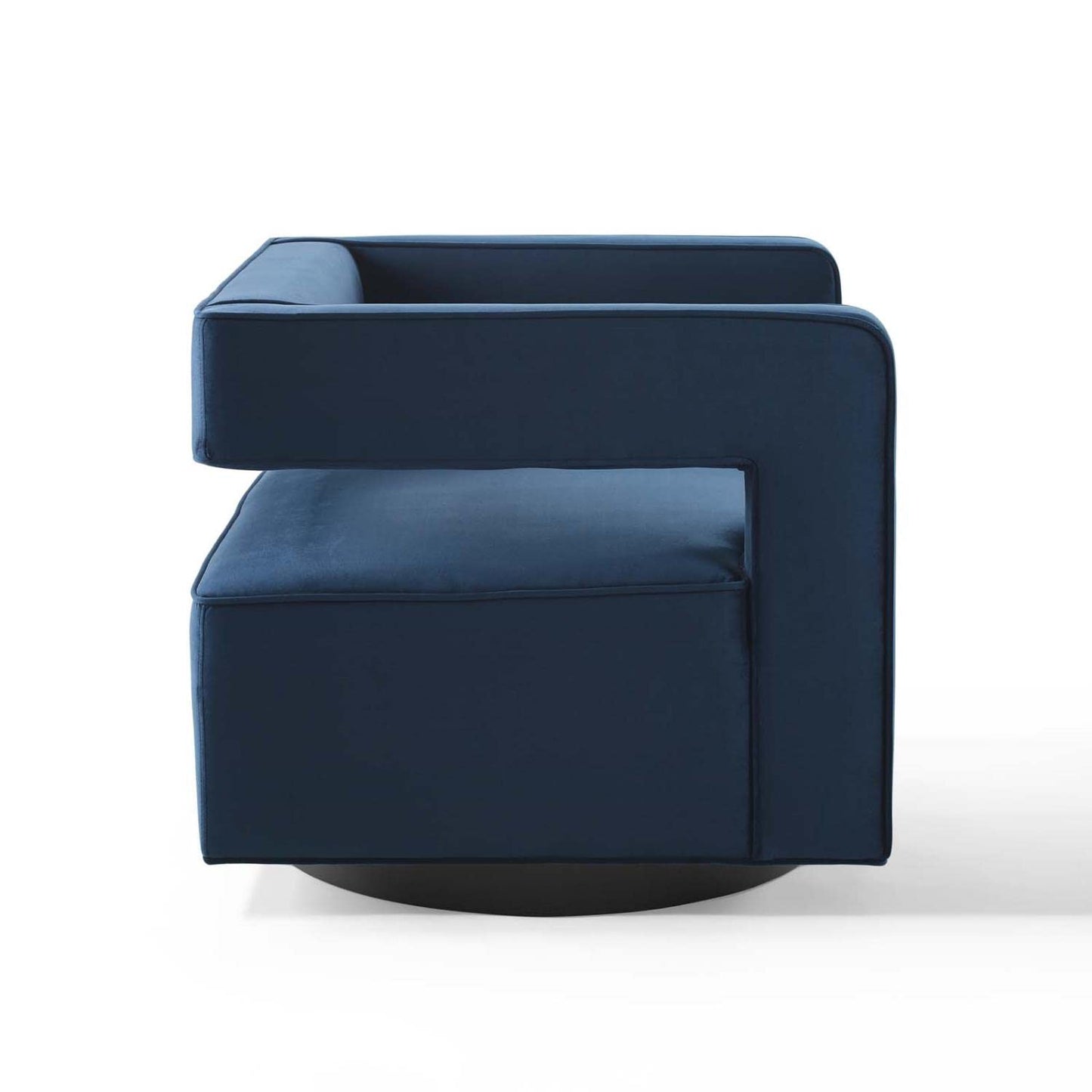 home office desk chairs | CasaFoyer Booth Swivel Armchair | Vintage Glam Deco Design | Stain-Resistant Velvet Upholstery | Comfortable Seating | 360-Degree Swivel Base | Midnight Blue | casafoyer.myshopify.com