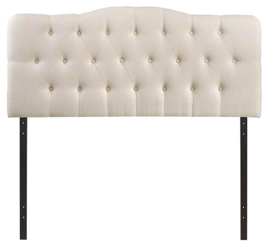 headboards | CasaFoyer  Annabel Button Tufted Linen Fabric Upholstered King Headboard | Tranquil Haven with Ivory Design | Lightweight & Sturdy | Luxurious Addition to Bedroom | casafoyer.myshopify.com