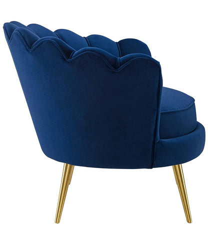 home office desk chairs | CasaFoyer Admire Scalloped Edge Performance Velvet Accent Armchair | Ocean Serenity | Artistic Seashell Edges | Tufted | Organic Barrel Back Design | Stain-Resistant Velvet | Gold Stainless Steel Legs | casafoyer.myshopify.com