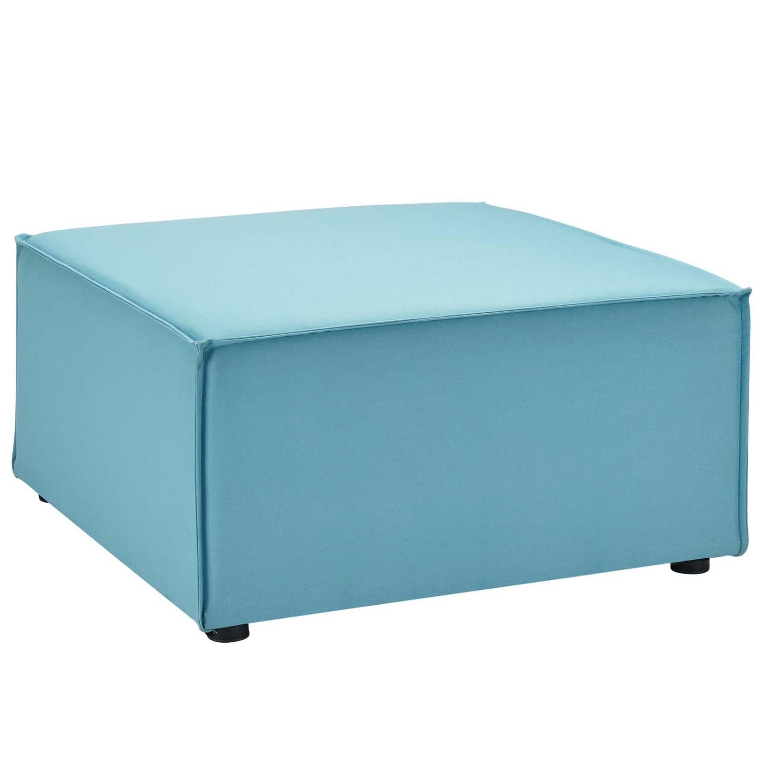 executive chairs | CasaFoyer Outdoor Patio Saybrook Upholstered Sectional Sofa Ottoman - Turquoise | Weather-Resistant | French Piping | Aluminum Frame | 300 lbs Capacity | casafoyer.myshopify.com