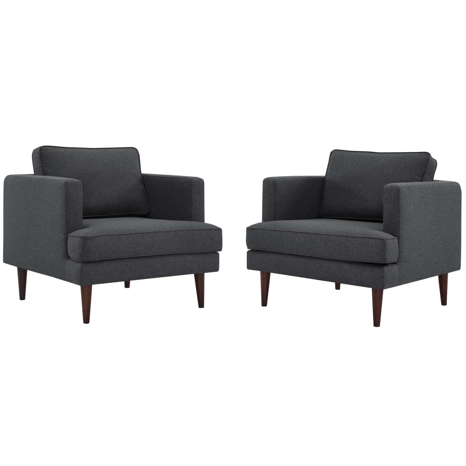 home office desk chairs | CasaFoyer Agile Armchair Set of 2 | Stylish & Versatile Seating | Mid-Century Modern Design | Tapered Wood Legs | Removable Machine-Washable Covers | 441 lbs Weight Capacity | Gray | casafoyer.myshopify.com