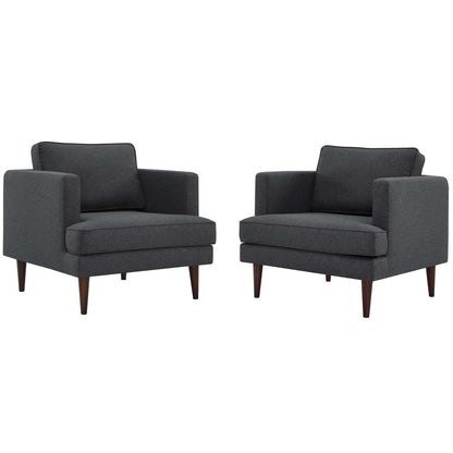 home office desk chairs | CasaFoyer Agile Armchair Set of 2 | Stylish & Versatile Seating | Mid-Century Modern Design | Tapered Wood Legs | Removable Machine-Washable Covers | 441 lbs Weight Capacity | Gray | casafoyer.myshopify.com