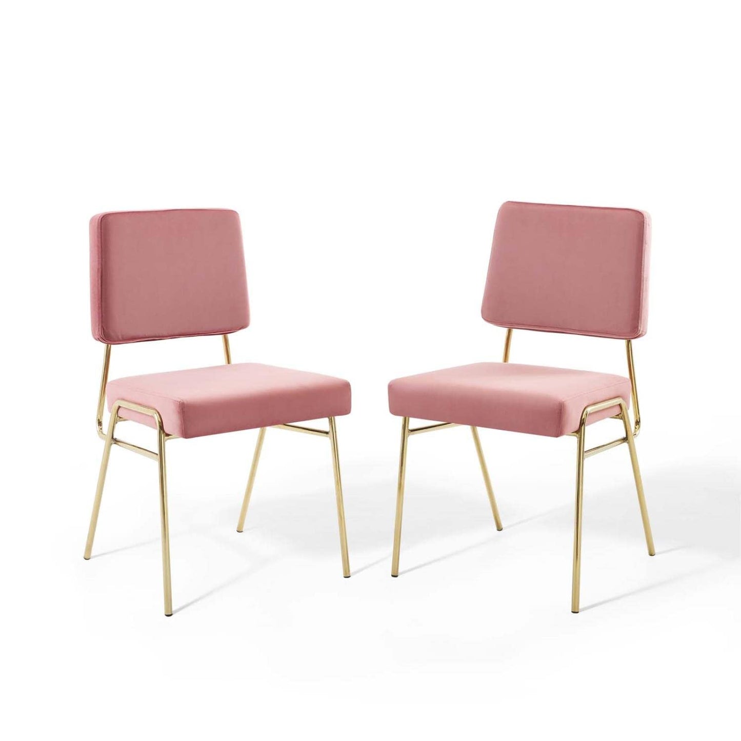 home office desk chairs | CasaFoyer Craft Performance Velvet Upholstered Dining Side Chair | Vintage Glamour | Gold Stainless Steel Frame | Luxurious Seating | Set of 2 | casafoyer.myshopify.com