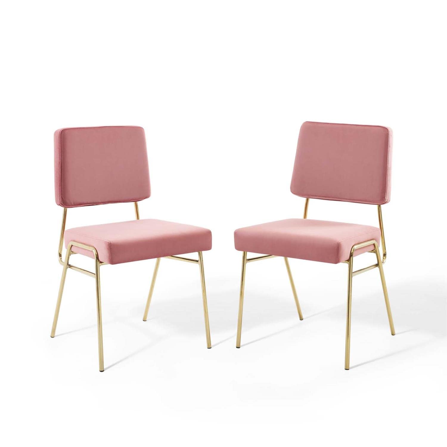home office desk chairs | CasaFoyer Craft Performance Velvet Upholstered Dining Side Chair | Vintage Glamour | Gold Stainless Steel Frame | Luxurious Seating | Set of 2 | casafoyer.myshopify.com