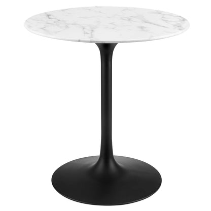 patio dining tables | CasaFoyer Lippa 28 Round Dining Table | Timeless Modernism | Organic Shape | Elegant Design | Scratch & Chip Resistant Finish | Black White Marble | casafoyer.myshopify.com