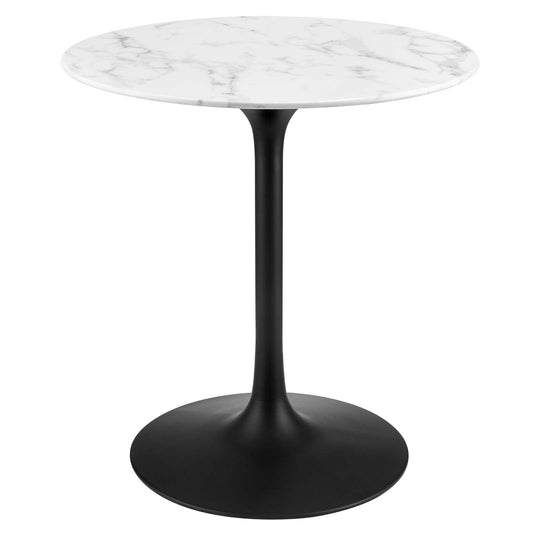 patio dining tables | CasaFoyer Lippa 28 Round Dining Table | Timeless Modernism | Organic Shape | Elegant Design | Scratch & Chip Resistant Finish | Black White Marble | casafoyer.myshopify.com