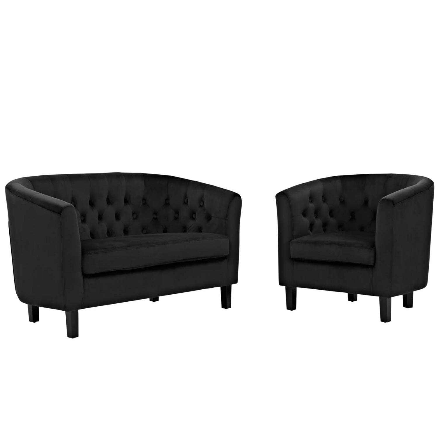 kitchen and dining room sets | CasaFoyer Prospect Button Tufted Performance Velvet Sofa Furniture Set | Luxury & Elegance | Chesterfield Design | Plush Foam Padding | Stain-Resistant Upholstery | Solid Wood Frame | Espresso Legs | Non-Marking Foot Caps | Includes Armchair & Loveseat | casafoyer.myshopify.com