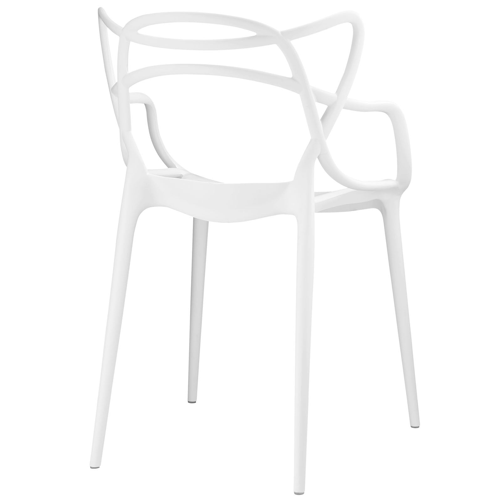 Chair | Entangled Dining Chair | Mesmerizing Design | Molded Plastic | Fully Assembled | Easy-to-Clean Surface | Foot Caps | White | casafoyer.myshopify.com