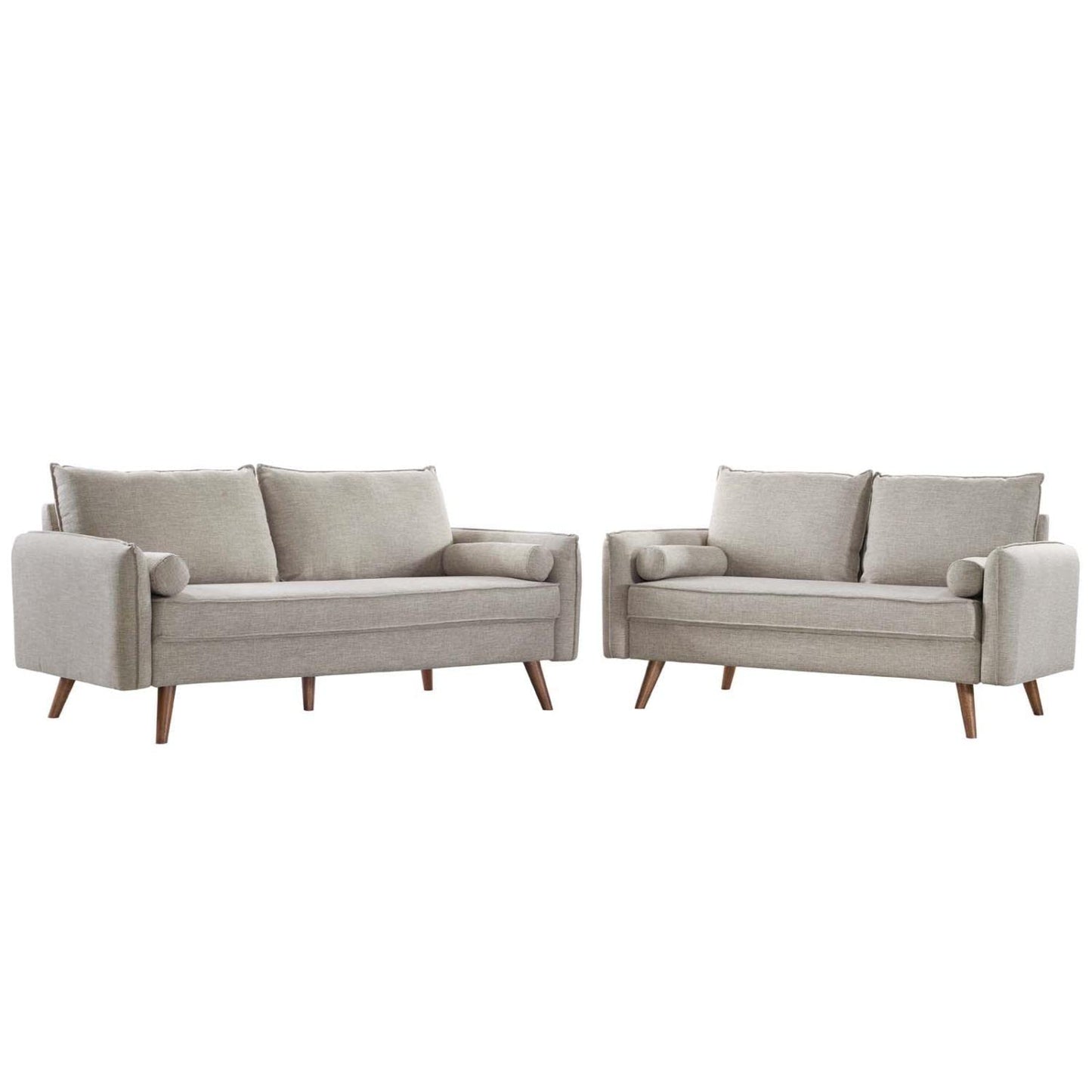 kitchen and dining room sets | CasaFoyer Revive Sofa and Loveseat Set | Vibrant Oasis Design | Comfortable & Sophisticated | Bolster Pillows | Soft Fabric Upholstery | Splayed Wood Legs | Supports up to 1323 lbs | Includes Sofa & Loveseat | casafoyer.myshopify.com