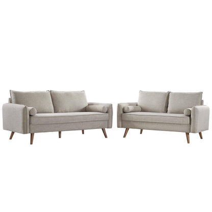 kitchen and dining room sets | CasaFoyer Revive Sofa and Loveseat Set | Vibrant Oasis Design | Comfortable & Sophisticated | Bolster Pillows | Soft Fabric Upholstery | Splayed Wood Legs | Supports up to 1323 lbs | Includes Sofa & Loveseat | casafoyer.myshopify.com