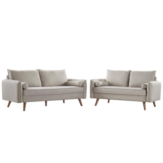 kitchen and dining room sets | CasaFoyer Revive Sofa and Loveseat Set | Vibrant Oasis Design | Comfortable & Sophisticated | Bolster Pillows | Soft Fabric Upholstery | Splayed Wood Legs | Supports up to 1323 lbs | Includes Sofa & Loveseat | casafoyer.myshopify.com