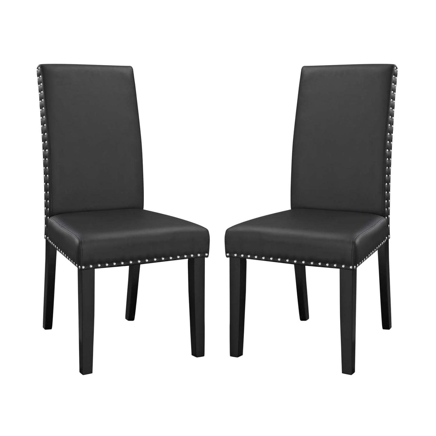 home office desk chairs | CasaFoyer Parcel Dining Chair Set of 2 | Faux Leather Upholstered | Nail-Head Trim | Comfortable Foam Padding | Solid Wood Legs | Easy Assembly | Stylish Dining Enhancement | casafoyer.myshopify.com