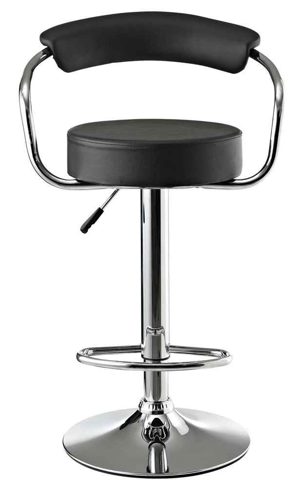 barstools | CasaFoyer Comfortable | Retro Diner Bar Stool | Thick Cushion | Upholstered Backrest | Chrome Finish | Set of 1 | casafoyer.myshopify.com