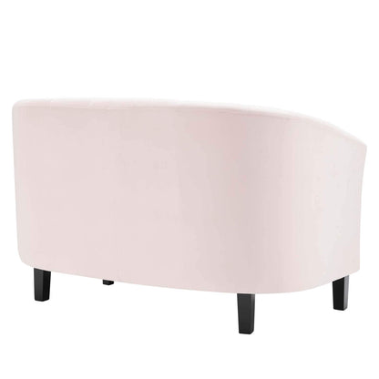 sofas | CasaFoyer Prospect Performance Velvet Loveseat | Modern Twist | Stain-Resistant | Elegant Channel Tufting | Retro Design | Comfortable & Durable | Set with 1 Loveseat | casafoyer.myshopify.com