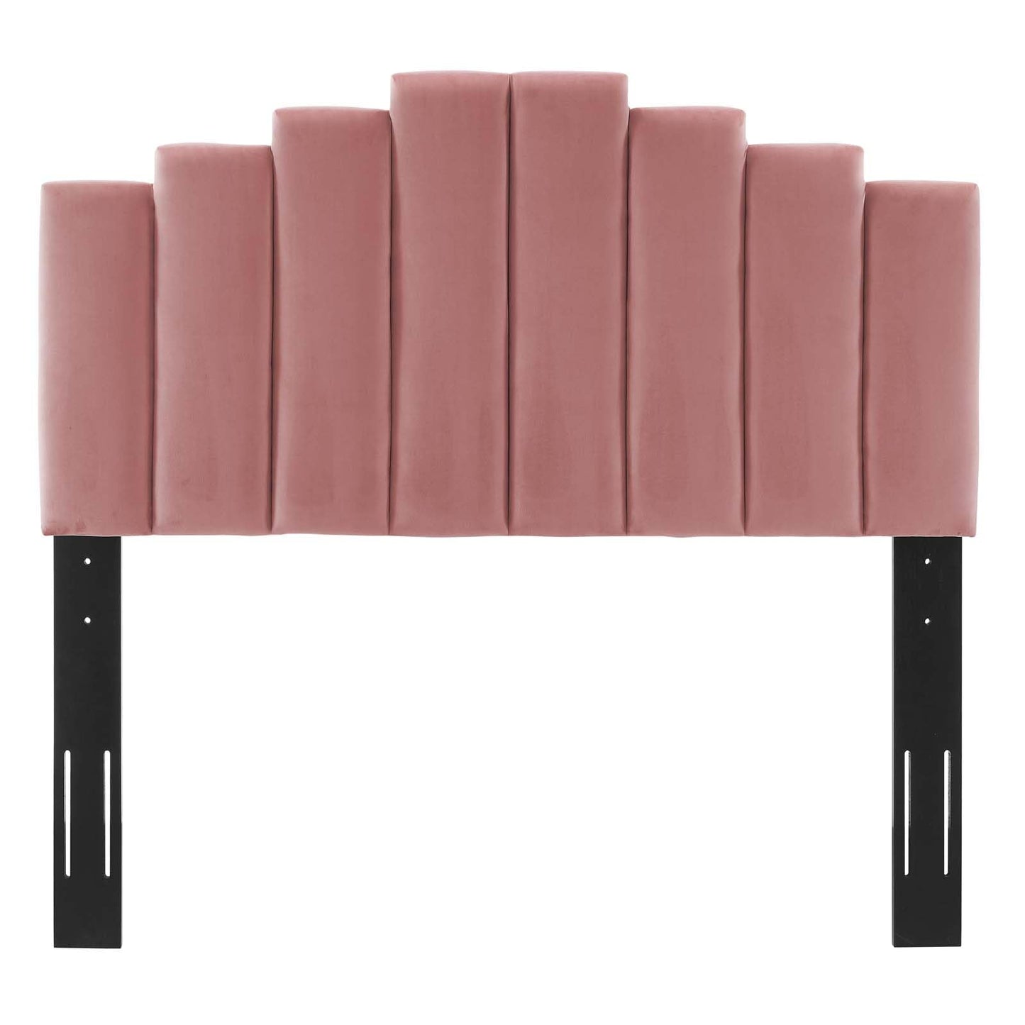 headboards | CasaFoyer Noelle Performance Velvet Full/Queen Headboard | Opulent Art Deco Design | Stain-Resistant | Adjustable Height | Dusty Rose | casafoyer.myshopify.com