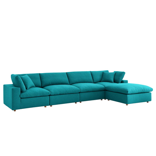 kitchen and dining room sets | CasaFoyer Commix Plush Comfort Sectional Sofa Set | Ultimate Relaxation for Modern Homes | Polyester & Linen Upholstery | Solid Wood Construction | Cotton & Down Cushions | Ottoman & Chairs Included | Teal | casafoyer.myshopify.com