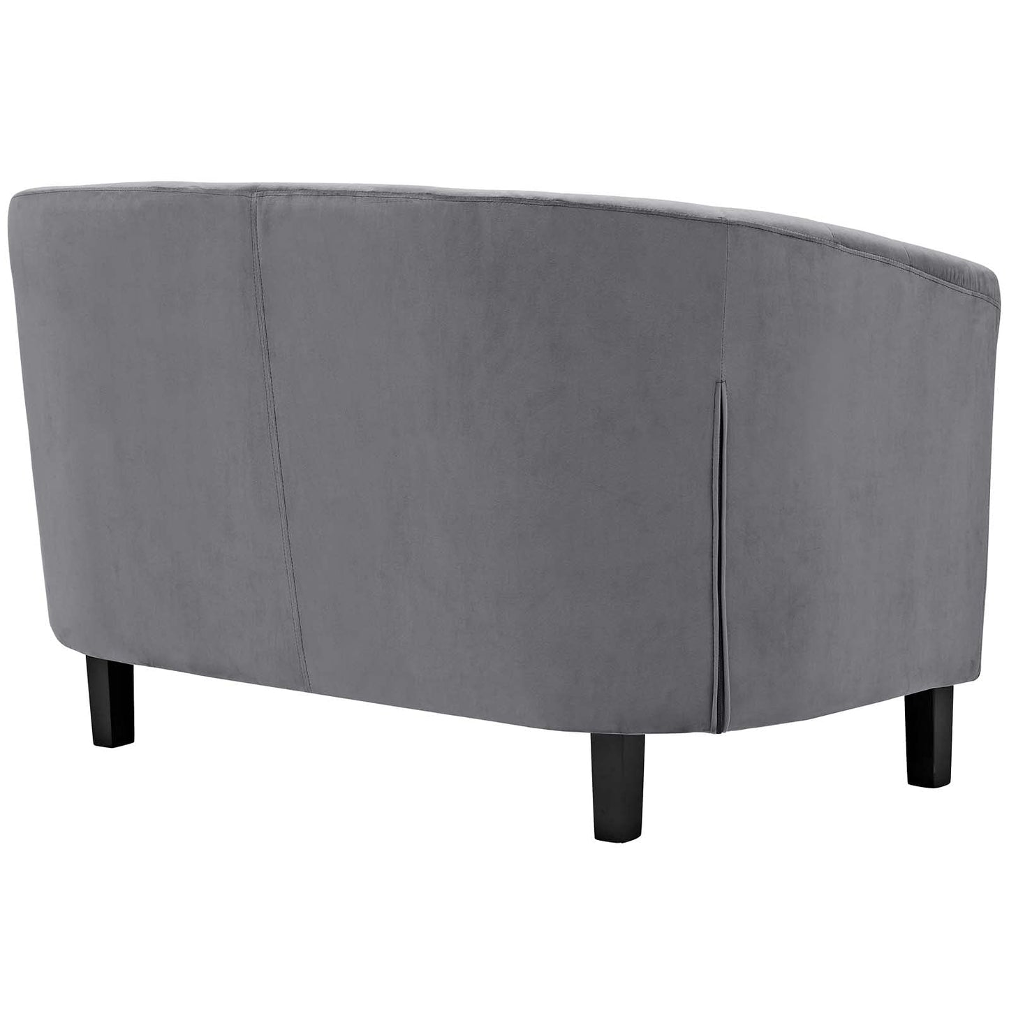 sofas | CasaFoyer Prospect Performance Velvet Loveseat | Luxury Chesterfield Design | Modern Twist | Button Tufting | Graceful Curves | Espresso Stained Wood Legs | Soft & Stain-Resistant Velvet Fabric | Gray | casafoyer.myshopify.com