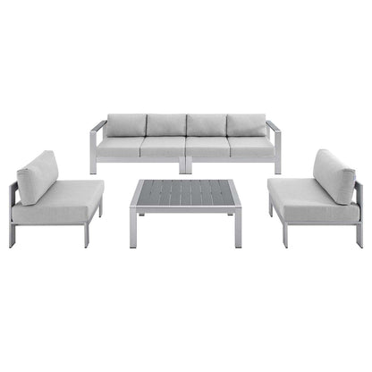 sofas | CasaFoyer Shore Outdoor Patio Aluminum 5 Piece Sectional Sofa Set | Weatherproof | Sunbrella Fabric | Stylish & Comfortable | casafoyer.myshopify.com