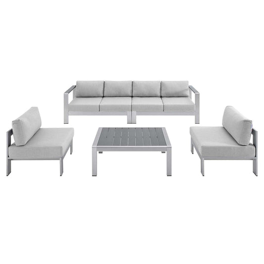 sofas | CasaFoyer Shore Outdoor Patio Aluminum 5 Piece Sectional Sofa Set | Weatherproof | Sunbrella Fabric | Stylish & Comfortable | casafoyer.myshopify.com