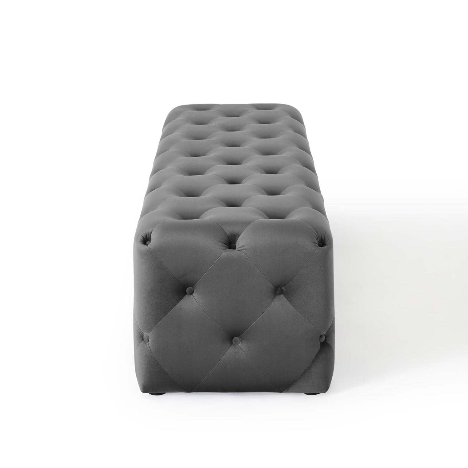 ottomans | CasaFoyer Amour 72 Tufted Button Entryway Bench | Stain-Resistant Velvet | Comfortable Seating | Stylish & Sturdy | Supports 550 lbs | Gray | casafoyer.myshopify.com