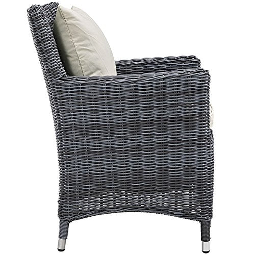 kitchen and dining room sets | CasaFoyer Summon Outdoor Patio Dining Table Set | Two-Tone Rattan Weave | Sunbrella Cushions | UV Protection | Aluminum Frame | 7 Piece | casafoyer.myshopify.com