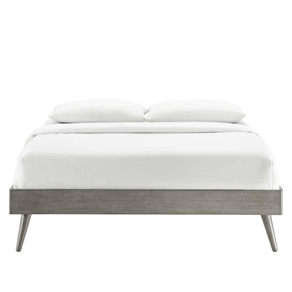 Bed | CasaFoyer Margo Queen Platform Bed | Contemporary Style | Comfortable Sleeping Experience | Retro Charm | Modern Accents | Natural Aesthetics | Trendy Design | Durable Wood Construction | No Box Spring Needed | Easy Assembly | Gray | casafoyer.myshopify.com