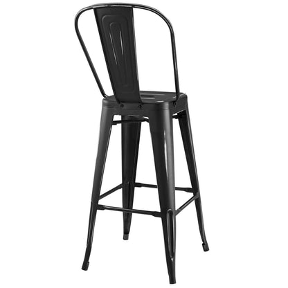 home office desk chairs | CasaFoyer Promenade Bar Stool | Vintage Powder Coated Steel | Classic Bistro Charm | Industrial Modern Design | Mix & Match for Dynamic Eating Space | casafoyer.myshopify.com