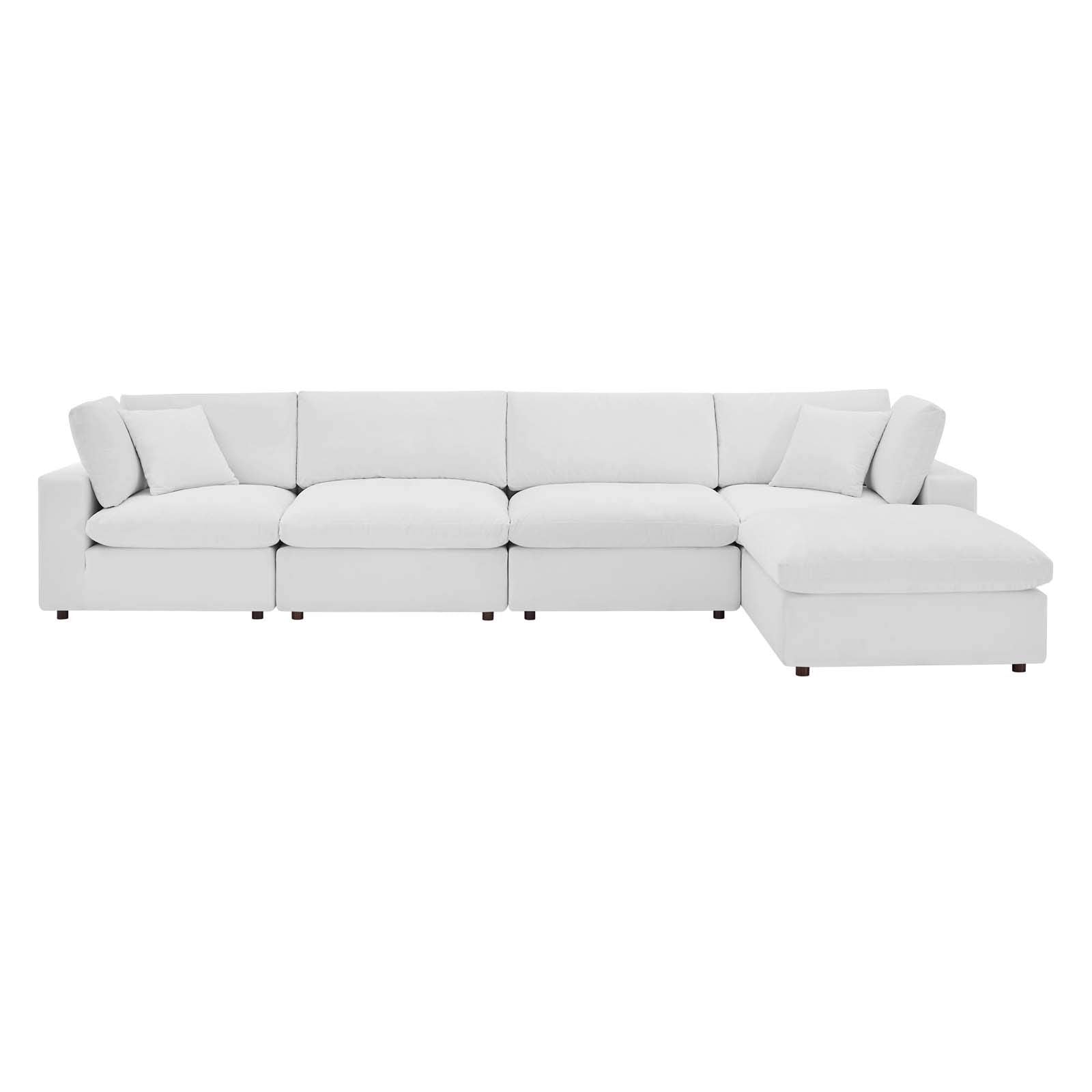 kitchen and dining room sets | CasaFoyer Commix Sectional Sofa | Luxurious & Inviting | Stain-Resistant Velvet | Solid Wood Construction | Foam Padded Cushions | Versatile Seating | White | casafoyer.myshopify.com