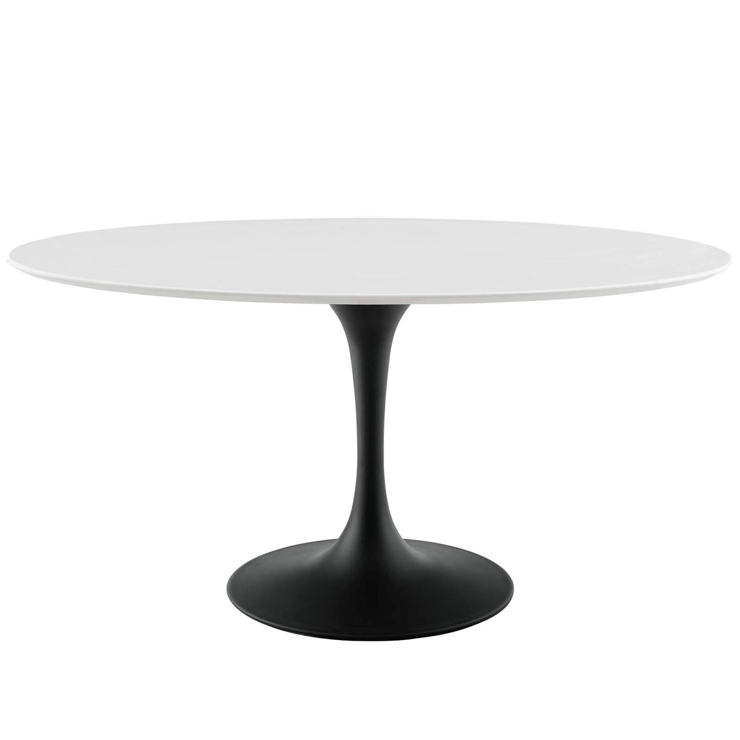 patio dining tables | CasaFoyer Lippa 60 Oval Dining Table | Timeless Modern Design | White Lacquered Top | Chip-Resistant Finish | Tapered Metal Base | casafoyer.myshopify.com