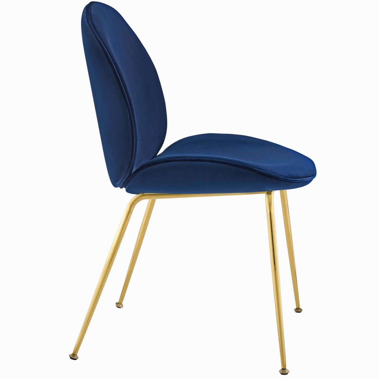 home office desk chairs | CasaFoyer Scoop Gold Stainless Steel Leg Dining Chair | Navy | Vintage Glamour | Stain-Resistant Velvet Upholstery | Dense Foam Padding | Non-Marking Foot Caps | Charming & Sophisticated | casafoyer.myshopify.com