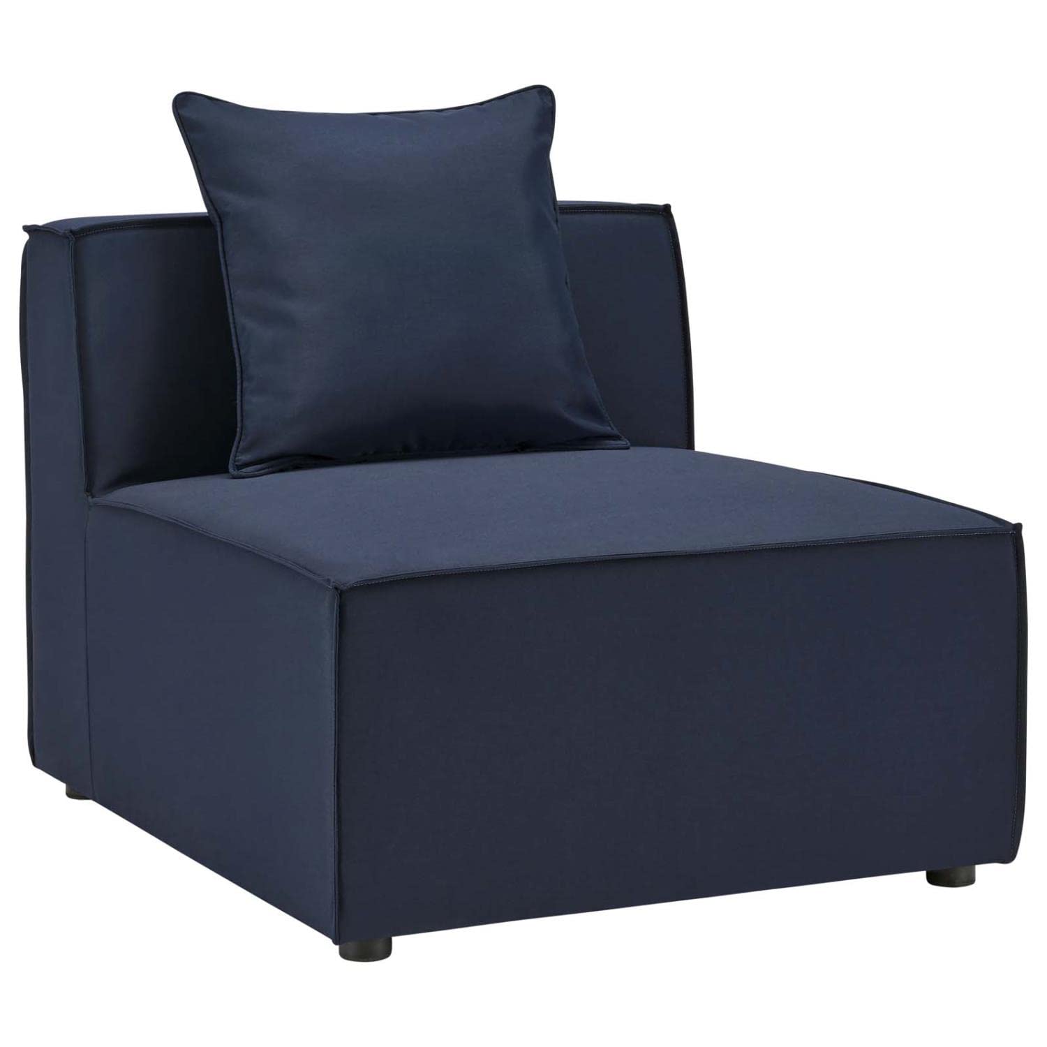 sofas | CasaFoyer Outdoor Patio Saybrook Upholstered Sectional Sofa Armless Chair | Comfortable & Contemporary Design | Weather-Resistant & UV-Protected | Navy Blue | casafoyer.myshopify.com